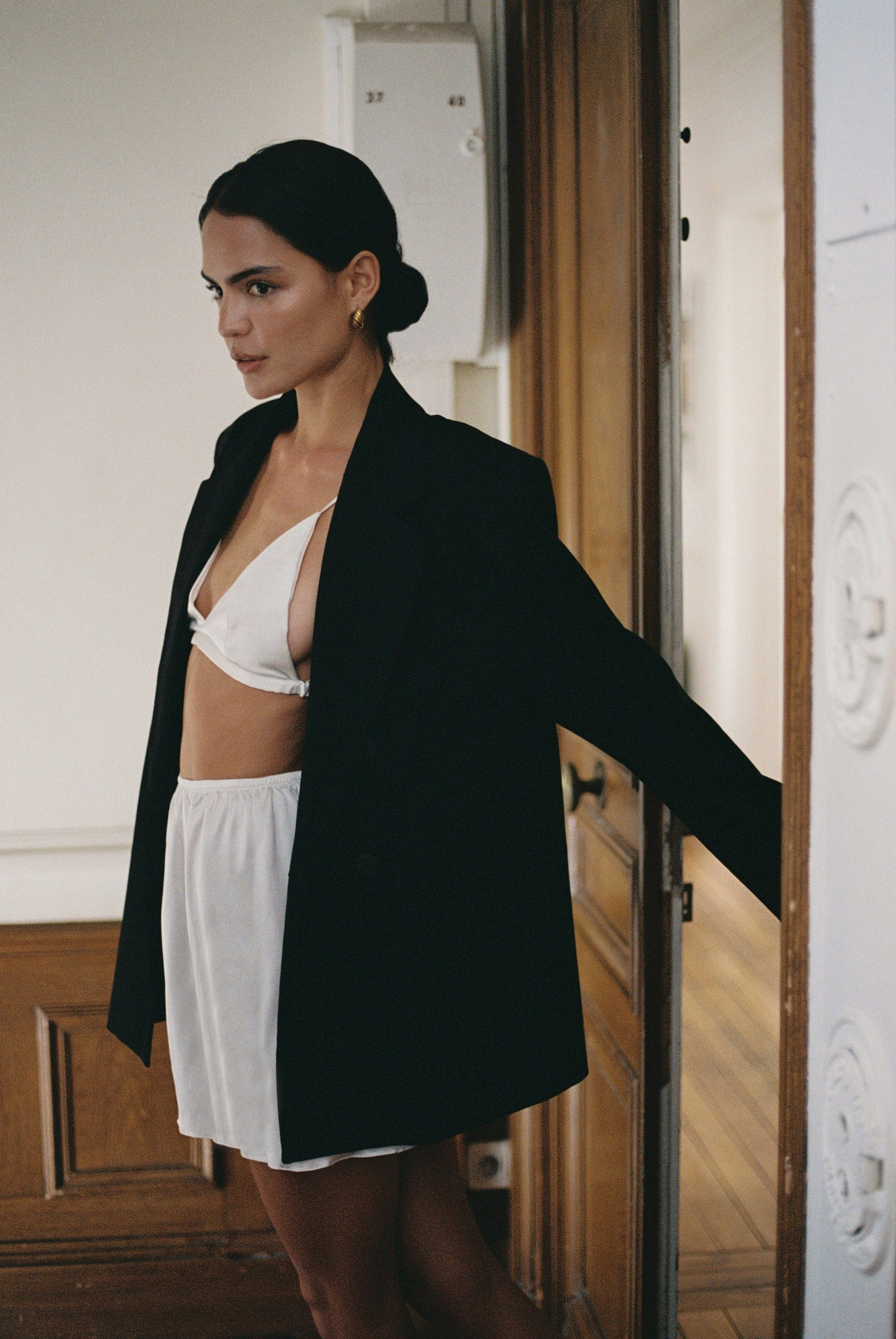 Louisa Silk Skirt Hariette Silk Bralette Ivory