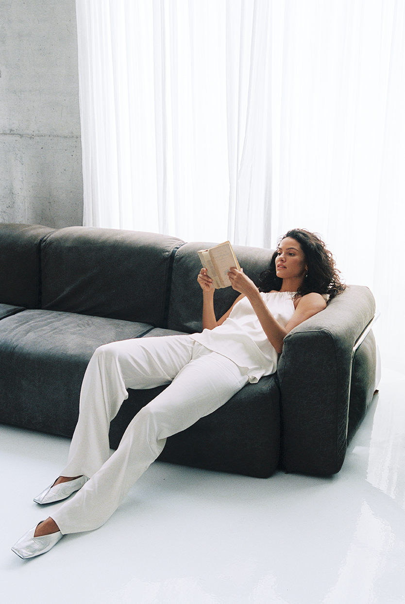 Harper Silk Pants Ivory