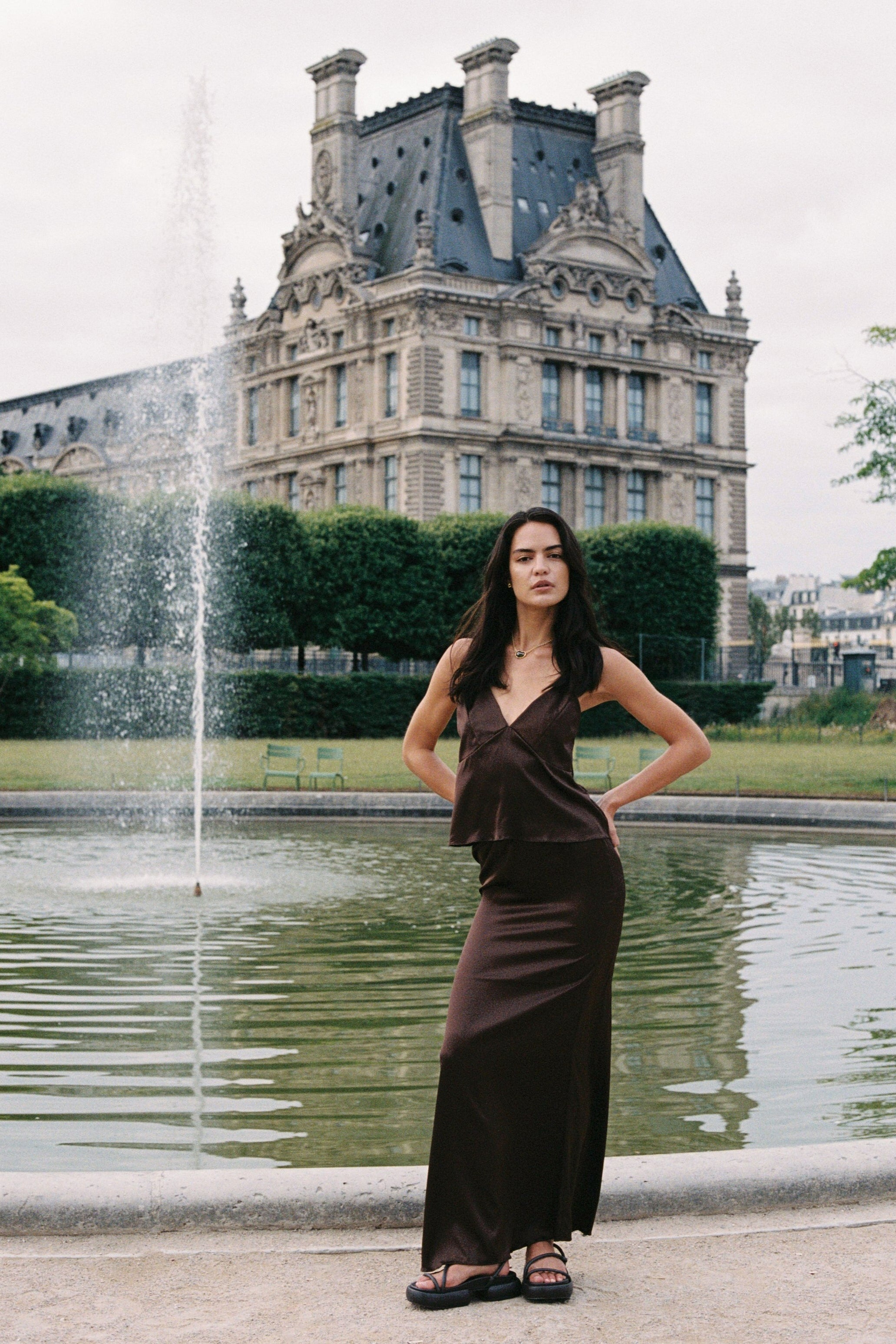 Juliette skirt and Loulou cami Chocolate