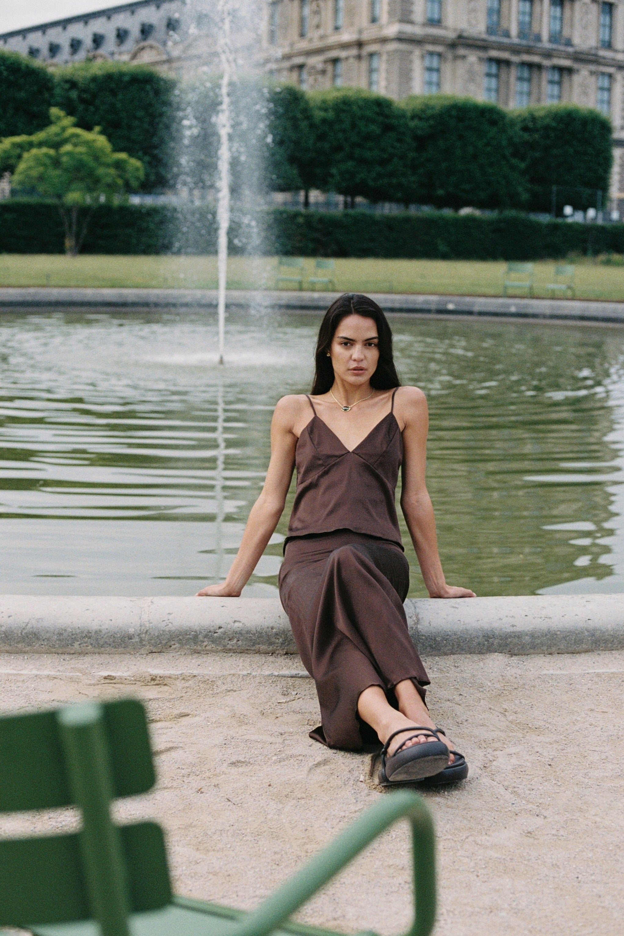 Juliette Skirt and Loulou Cami Chocolate 