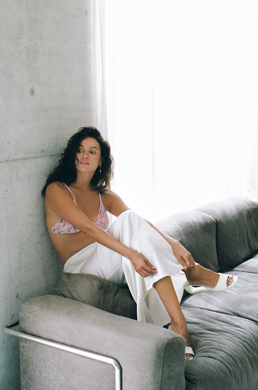 Juliette Silk Skirt Ivory