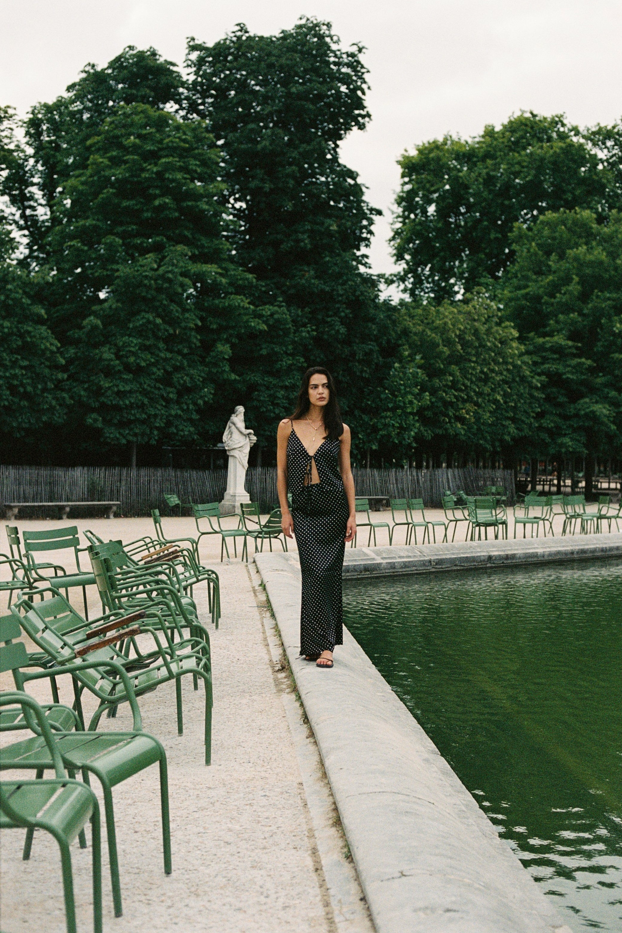 Margot Tie Top and Juliette Skirt Polkadot Noir 