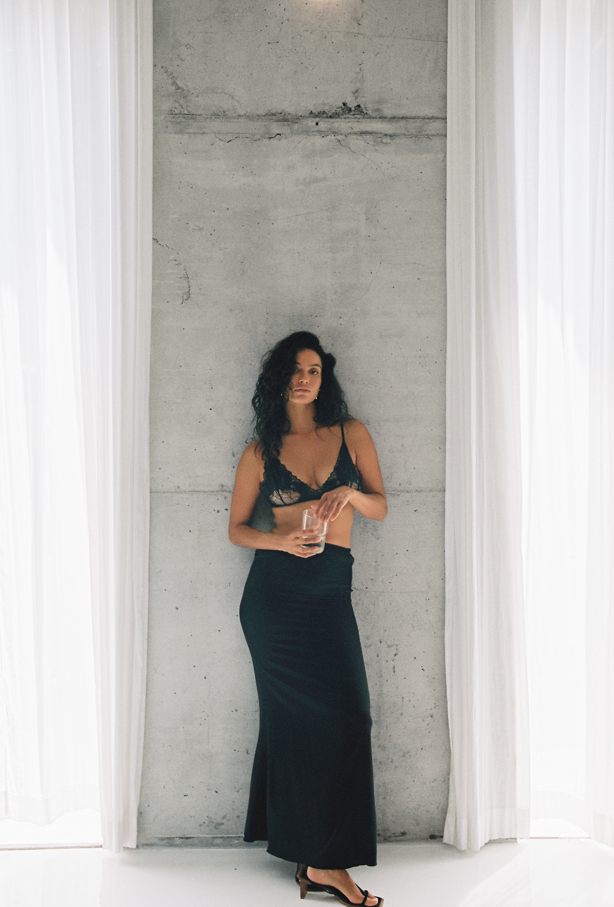 Juliette Silk Skirt Noir