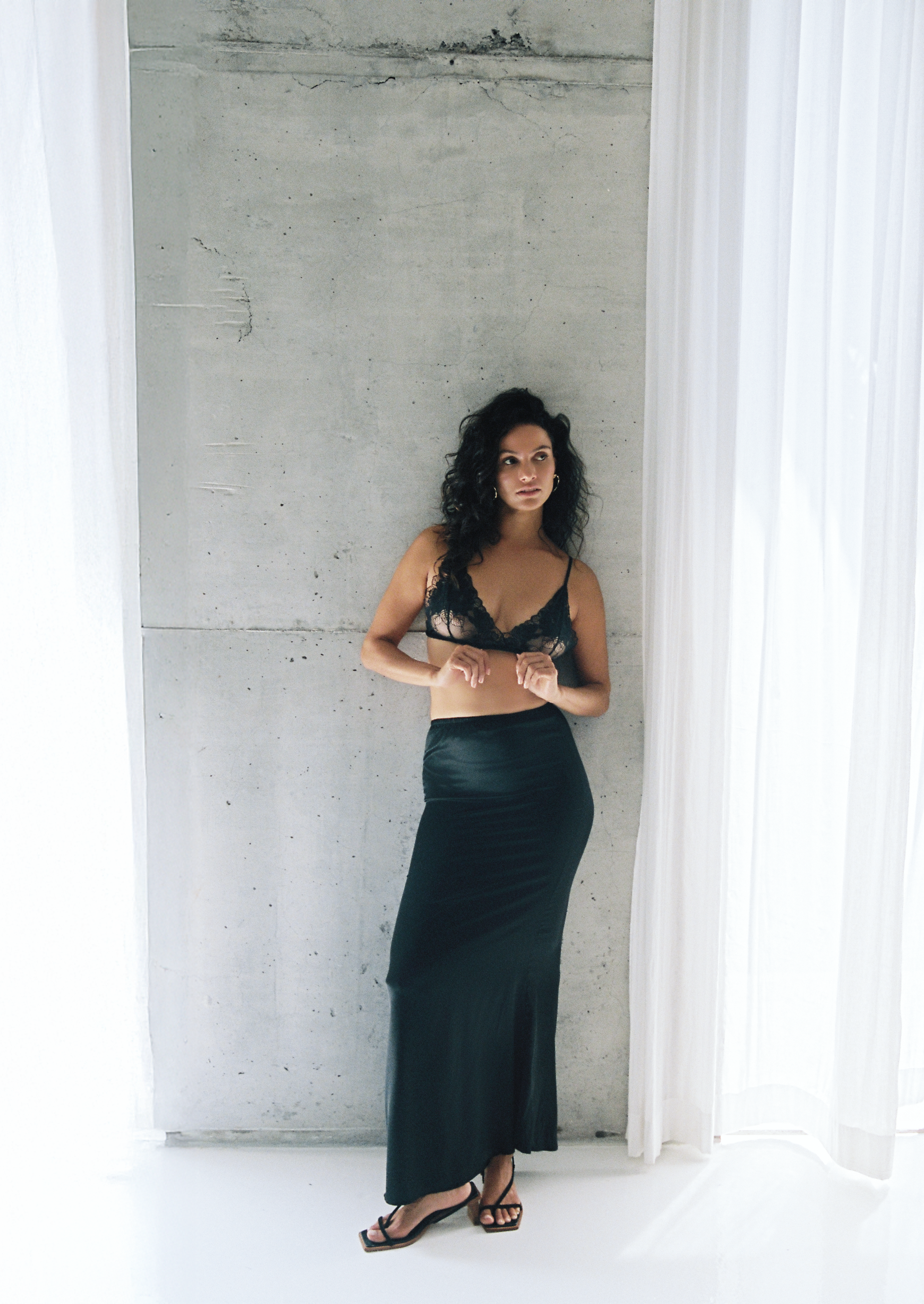 Juliette Silk Skirt Noir